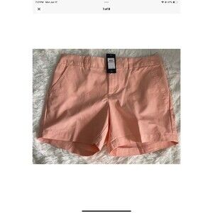 Tommy Hilfiger Women's Shorts 10 Peach/Coral Chino 5" Inseam 100% Cotton NEW